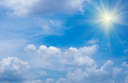 blue sky with cloud closeupの写真素材