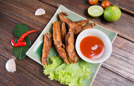 Fried chicken wings ,Foods that are high in fatの写真素材