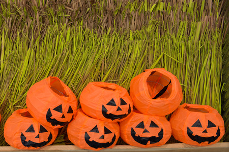 Halloween pumpkin backgroundの写真素材