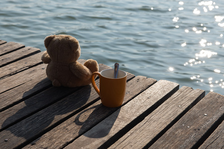 Bear Coffee Tasting deliciousの写真素材