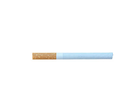 One cigarette on a white background isolatedの写真素材