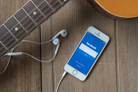 CHIANG MAI, THAILAND - June 23, 2015: Facebook is an online social networking service founded in February 2004 by Mark Zuckerberg with his college roommates and is now a fortune 500 companyのeditorial素材