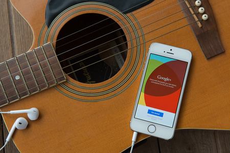 JUNE 23, 2015:iPhone opened to Ebay homepage. Ebay, an online auction and shopping site, was founded in 1995.のeditorial素材