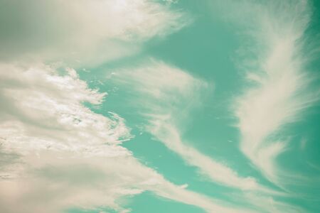 blue sky background with tiny clouds,clouds in the blue sky,Blue sky.の写真素材