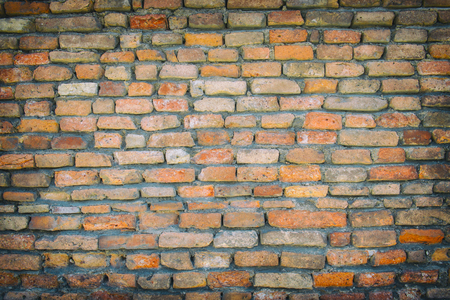 Background of old vintage brick wallの写真素材