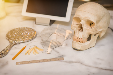 Office desk, surgical team, surgical instrumentsの写真素材