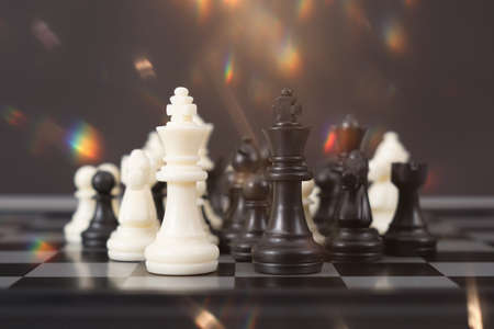 chess board game for ideas and competition and strategy, business success conceptの写真素材