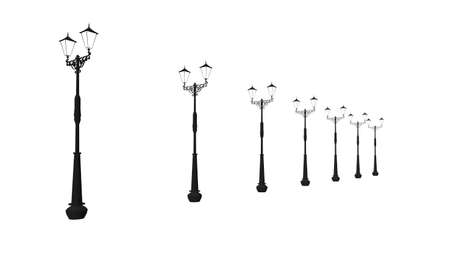 3D rendering of streetlightsの写真素材