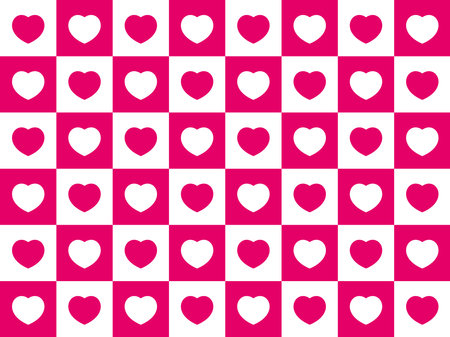 Heart-marked ichimatsu graphic materialのイラスト素材