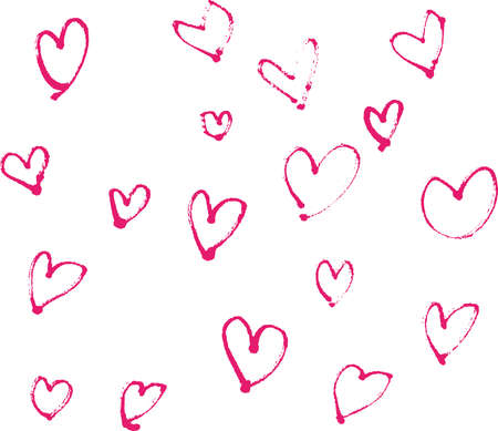 Handwritten heart mark graphic materialのイラスト素材