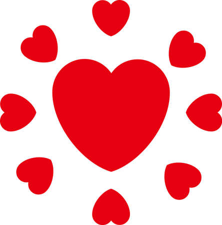 Heart mark graphic materialのイラスト素材