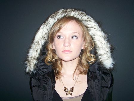 Girl in Winter Coatの写真素材