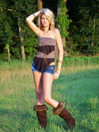 Furry Boots in Summerの写真素材