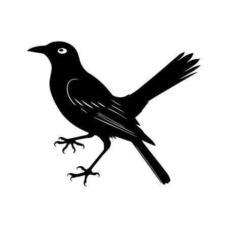 Bird silhouette on white background symbol design black vector illustration.のイラスト素材