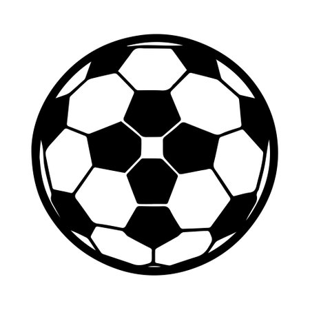 Soccer ball on white background. Black and white vector illustration.のイラスト素材