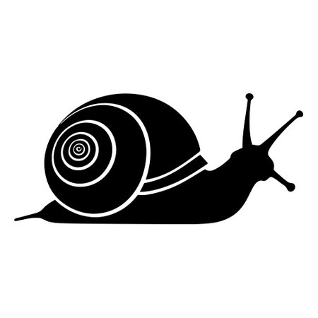 Snail icon. Simple illustration of snail vector icon for web design isolated on white backgroundのイラスト素材