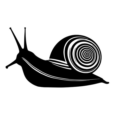 Snail icon. Simple illustration of snail vector icon for web design isolated on white backgroundのイラスト素材