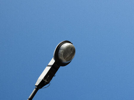 street lamp with blue skyの写真素材