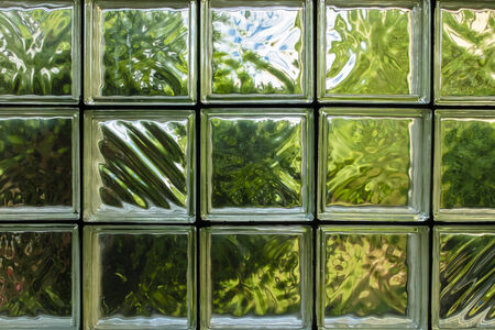 Pattern of glass block wall