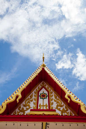 roof top of Thailand templeの写真素材