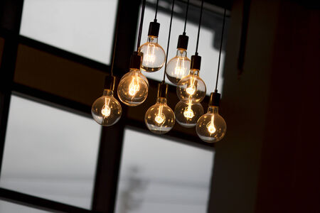 retro light bulb decorの写真素材