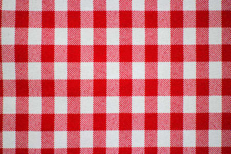 classic red and white checkered tablecloth textile