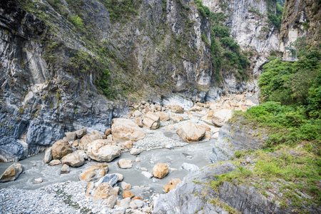 View of Taroko Gorge in Hualien, Taiwanの写真素材