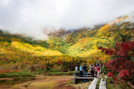 Nagano, Japan - Sep 28 2018:Tsugaike nature park in the fall.のeditorial素材