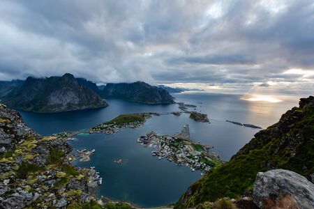 an archipelago in the county of Nordland, Norway.の写真素材
