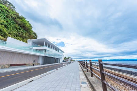Toyama Prefecture, Japan-AUG 8 2018:Roadside station Amaharashi in Takaokaのeditorial素材