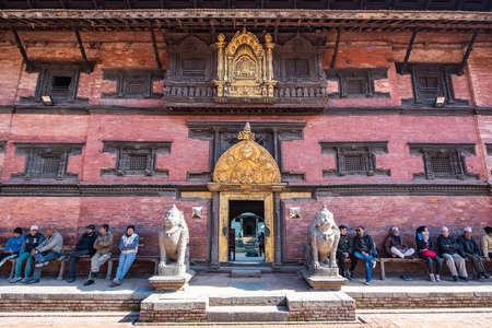 PATAN, NEPAL - Feb 1, 2020:Ancient temples at Patan Durbar Square, Nepal.のeditorial素材