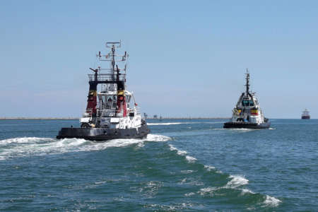 Pilot boat at workのeditorial素材