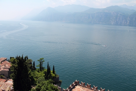 mantain  Lake Garda in Italyの写真素材