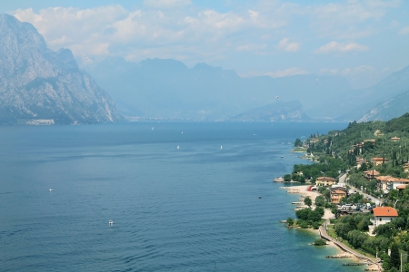  landscape lake Gardaの写真素材