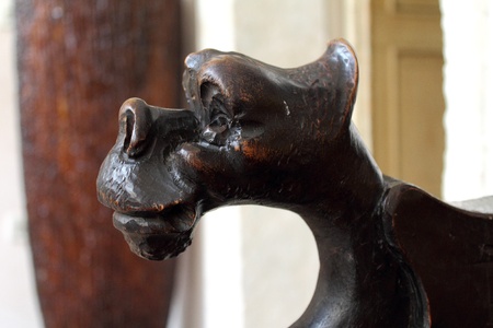 Wooden detail of antique furnitureの写真素材