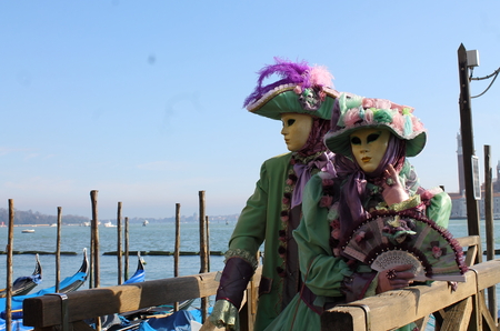 Traditionally drTraditionally dressed Venice carnival essed Venice carnival の写真素材