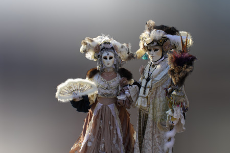 couple in carnival costume in Veniceのeditorial素材