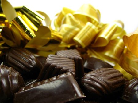 Chocolate love adult and children on cristmas particularlyの写真素材