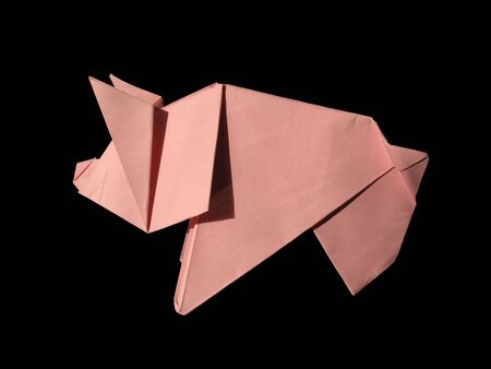 Origami traditional Japanese art make figure from paperの写真素材