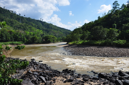 river view under the blue skyの写真素材