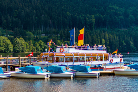 Tourist Tour Boat on the Titiseeのeditorial素材