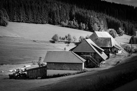 Traditional farm located in the Black Forest Germany on a beautiful sunny dayのeditorial素材