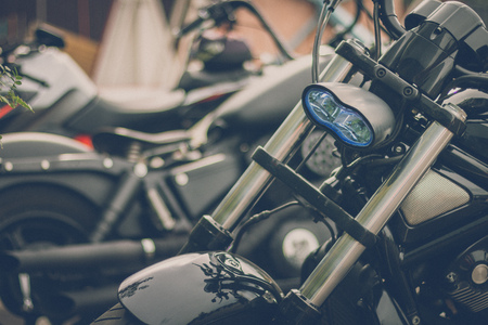BREDA, NETHERLANDS - AUGUST 26 2018: Motors are shining at a Dutch motor event especially for the scrambler enthusiastsのeditorial素材