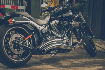 BREDA, NETHERLANDS - AUGUST 26 2018: Motors are shining at a Dutch motor event especially for the scrambler enthusiastsのeditorial素材