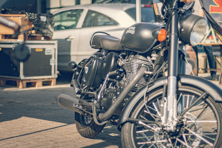 ROTTERDAM, NETHERLANDS - SEPTEMBER 2 2018: Motorcycles are shining at Dutch motor event "Rotterdam Dirt Ride"のeditorial素材