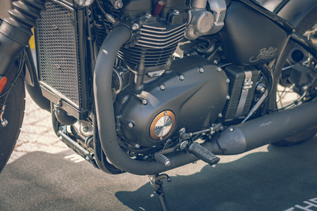ROTTERDAM, NETHERLANDS - SEPTEMBER 2 2018: Motorcycles are shining at Dutch motor event "Rotterdam Dirt Ride"のeditorial素材