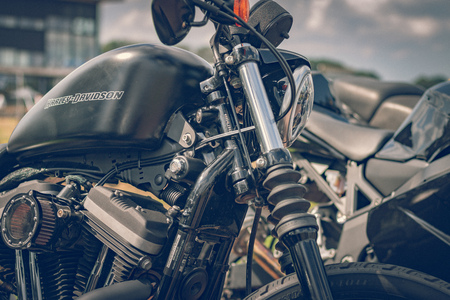 ROTTERDAM, NETHERLANDS - SEPTEMBER 2 2018: Motorcycles are shining at Dutch motor event "Rotterdam Dirt Ride"のeditorial素材