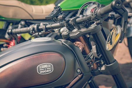 ROTTERDAM, NETHERLANDS - SEPTEMBER 2 2018: Motorcycles are shining at Dutch motor event "Rotterdam Dirt Ride"のeditorial素材