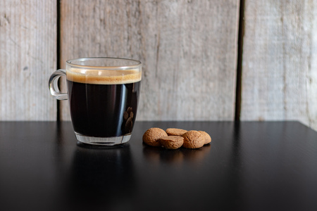 Dutch kruidnootjes for the Sinterklaas celebration with a cup of coffeeの写真素材