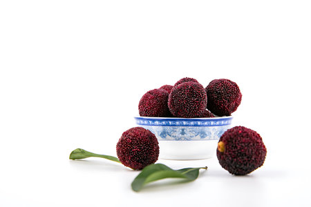 Lychee fruit isolated on white background. (Litchi chinensis)